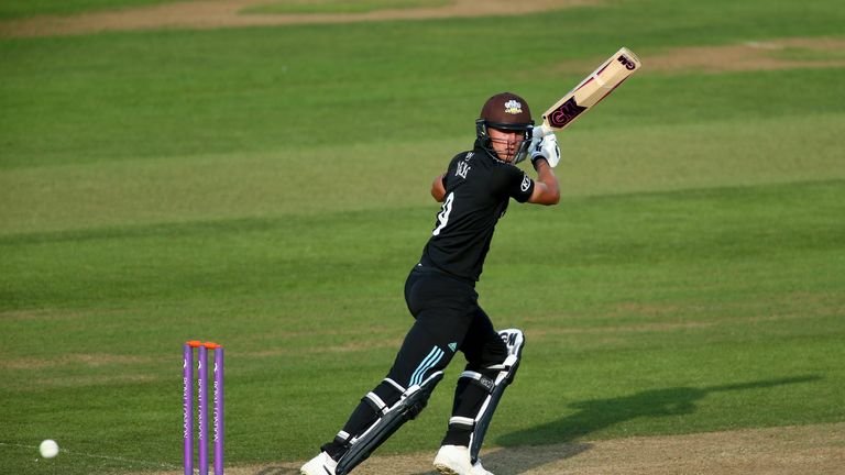 Will Jacks during the Royal London One-Day Cup game between Surrey and Glamorgan at The Kia Oval on June 6, 2018 in London, England.