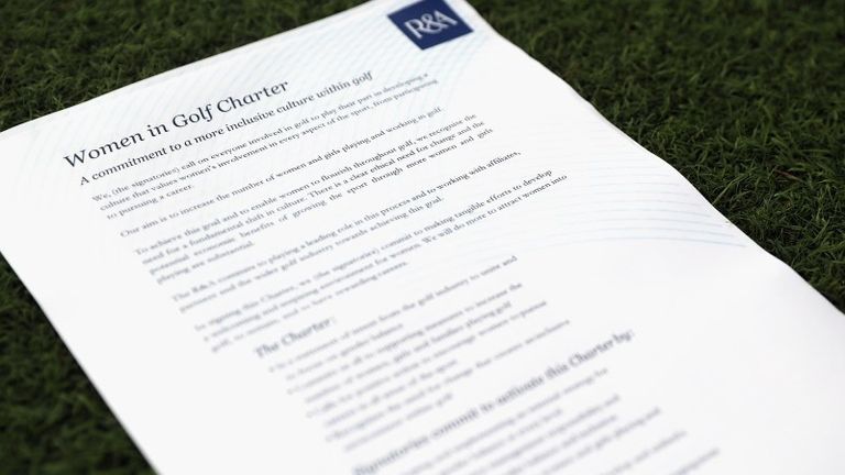 The R&A launched the Women in Golf charter in May
