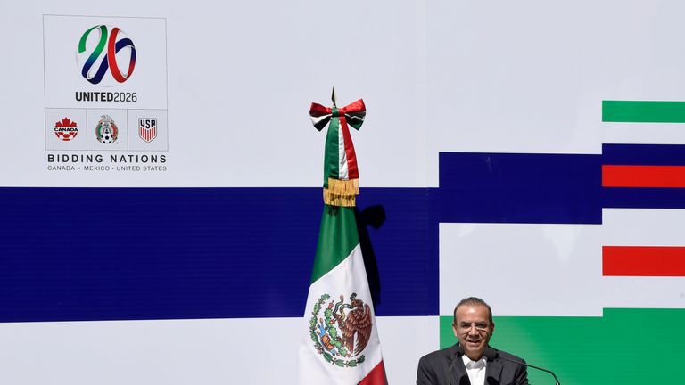 The United States, Mexico and Canada announced a joint bid to stage the 2026 World Cup on Monday, aiming to become the first three-way co-hosts in the history of FIFA's showpiece tournament.