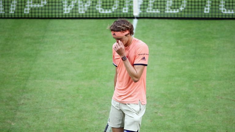 Alexander Zverev has crashed out in the first round after reaching last year's final.