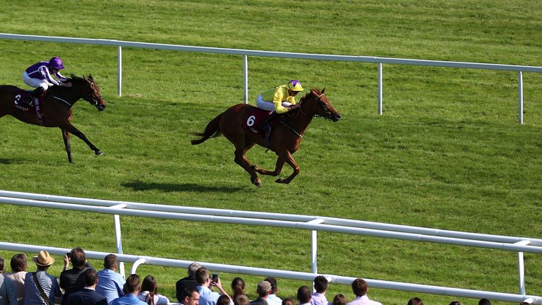 Sea of Class ridden by James Doyle wins the Haras De Bouquetot Fillies... Trial Stakes during the Al Shaqab Lockinge Day at Newbury Racecourse. PRESS ASSOCIATION Photo. Picture date: Saturday May 19, 2018. See PA story RACING Newbury. Photo credit should read: Tim Goode/PA Wire