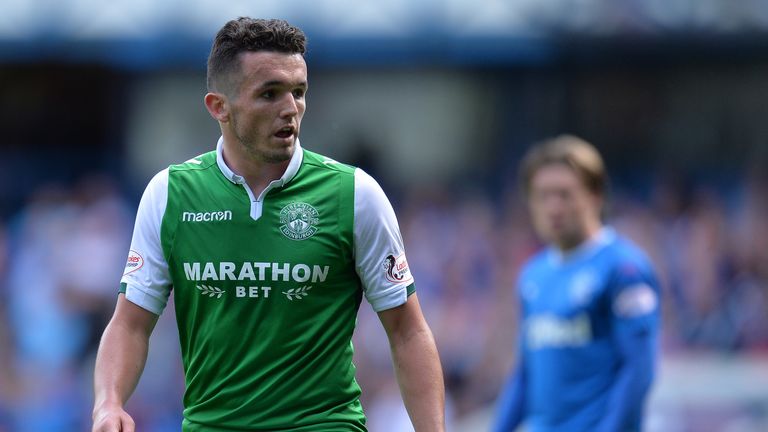 John McGinn was not in the Hibernian squad for their Europa League qualifier on Thursday night