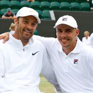 David Wagner and Andy Lapthorne celebrate their Wimbledon triumph