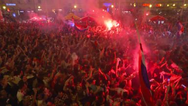 Croatia fans party in Zagreb!