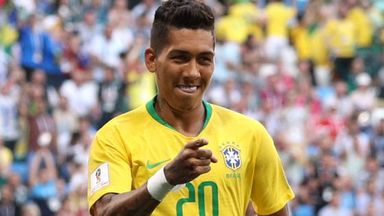 Brazil fans celebrate Mexico win