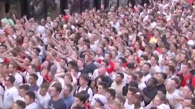 England fans celebrate Trippier goal!