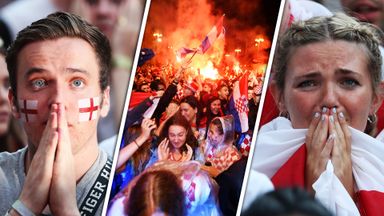 Croatia v England goal celebrations