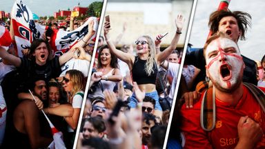 WATCH: England fan scenes after win