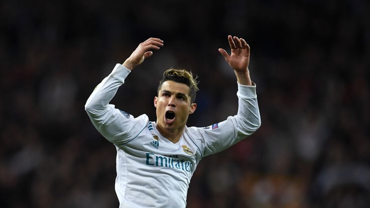 Cristiano Ronaldo celebrates as Real Madrid beat Juventus in the UEFA Champions League, semi-final on April 11, 2018