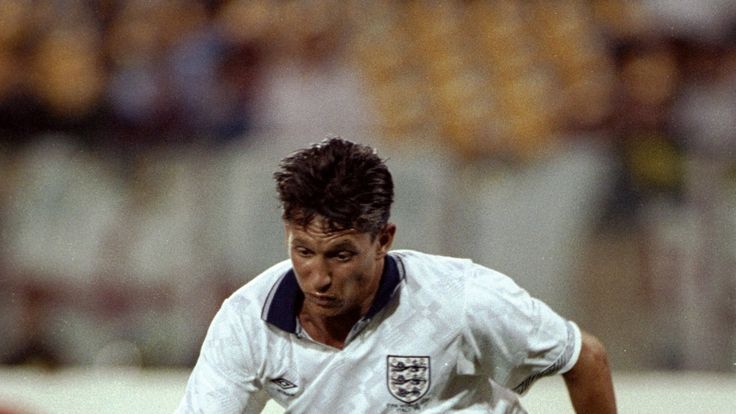 Gary Lineker in action against Egypt for England at the 1990 World Cup in Italy
