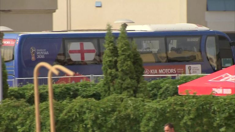 England departs for Samara Stadium