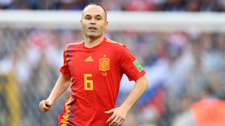 Andres Iniesta was introduced in the second half