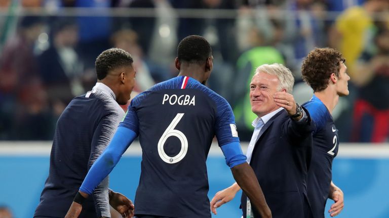  during the 2018 FIFA World Cup Russia Semi Final match between Belgium and France at Saint Petersburg Stadium on July 10, 2018 in Saint Petersburg, Russia.