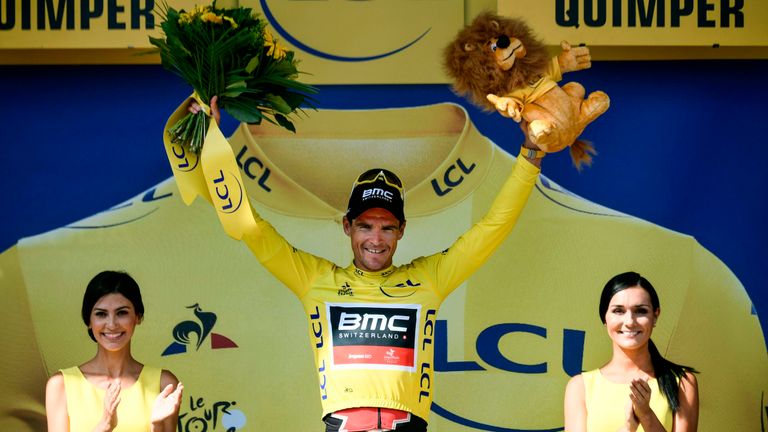 Greg Van Avermaet finished seventh on stage five to retain his yellow jersey