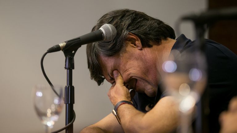 Argentina head coach Daniel Hourcade faces the media following his final game in charge of the team