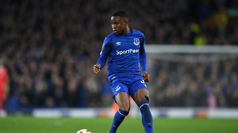 Ademola Lookman in action for Everton 