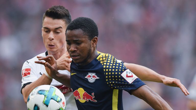 Ademola Lookman in action for RB Leipzig last season