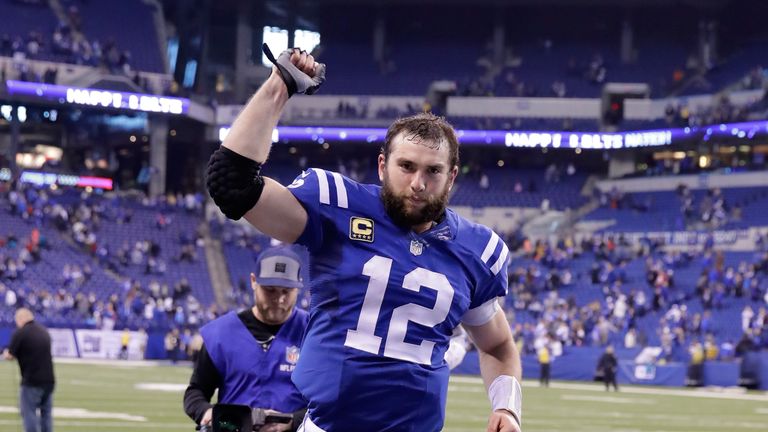 of the Indianapolis Colts durling the game against the Jacksonville Jaguars at Lucas Oil Stadium on January 1, 2017 in Indianapolis, Indiana.