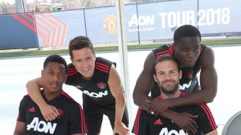 Ander Herrera with Manchester United team-mate Anthony Martial on their pre-season tour of the USA