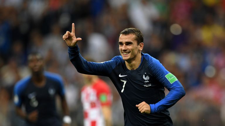 Antoine Griezmann celebrates after France regain the lead