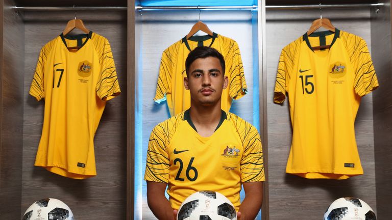 ANTALYA, TURKEY - MAY 28:  poses during the Australian Socceroos Portrait Session at the Gloria Football Club on May 28, 2018 in Antalya, Turkey.  (Photo by Robert Cianflone/Getty Images)