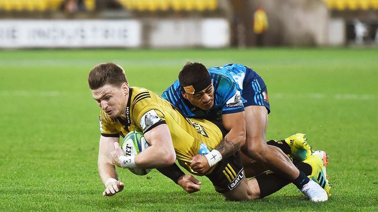 Beauden Barrett was also on the scoresheet as the Canes comfortably saw off the Blues