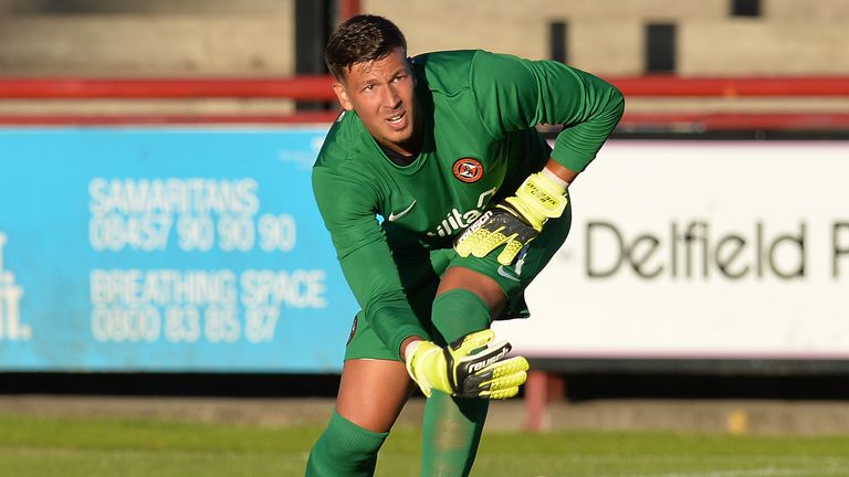 Benjamin Siegrist was in goal as Dundee United lost to Arbroath on penalties