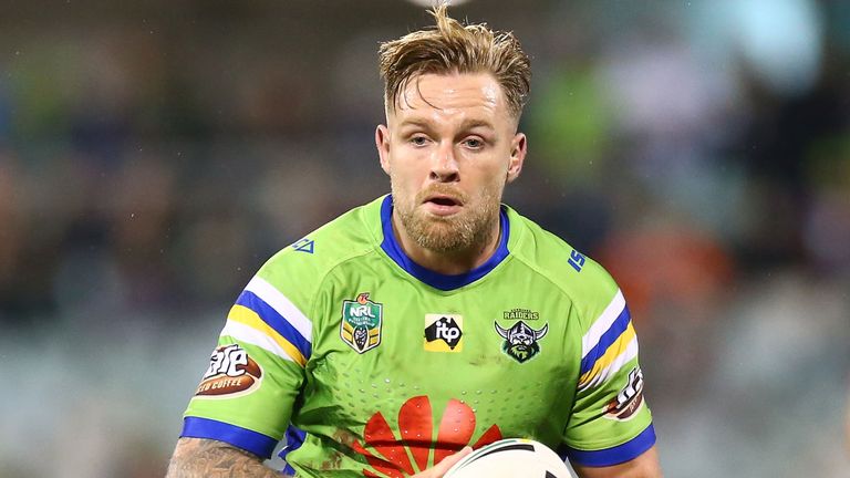 during the round 14 NRL match between the Canberra Raiders and the Penrith Panthers at GIO Stadium on June 8, 2018 in Canberra, Australia.