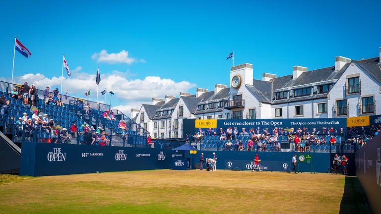 A general view of the first tee at Carnoustie Links.