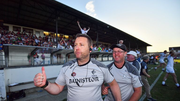 Cian O'Neill celebrates the victory