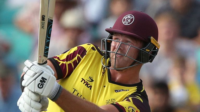 Corey Anderson played a crucial innings for Somerset at Lord's