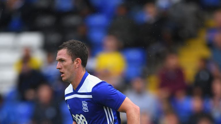 during the friendly match between Birmingham City and Brighton and Hove Albion at St Andrew's Trillion Trophy Stadium on July 28, 2018 in Birmingham, England.