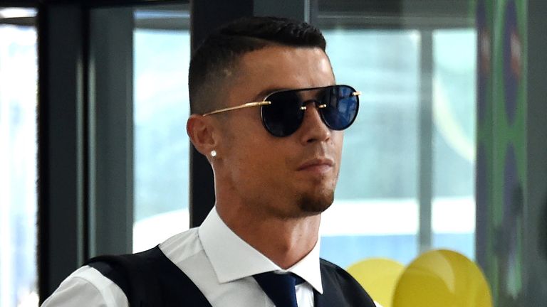 Ronaldo arrives at the Zhukovsky airport as Portugal's squad depart Russia following their World Cup exit