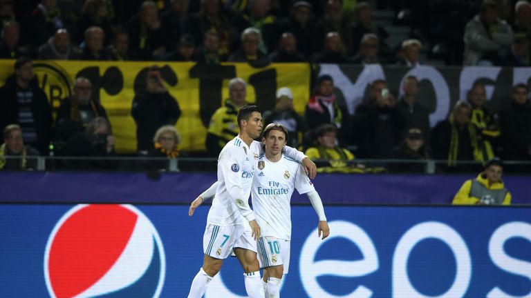 Cristiano Ronaldo and Luka Modric