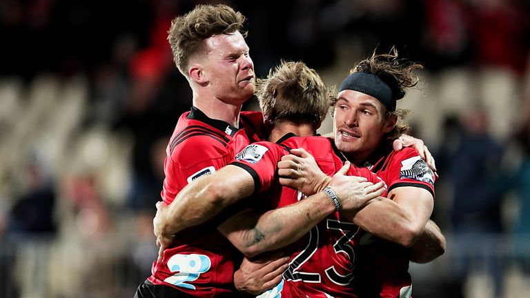 during the Super Rugby Qualifying Final match between the Crusaders and the Sharks at AMI Stadium on July 21, 2018 in Christchurch, New Zealand.