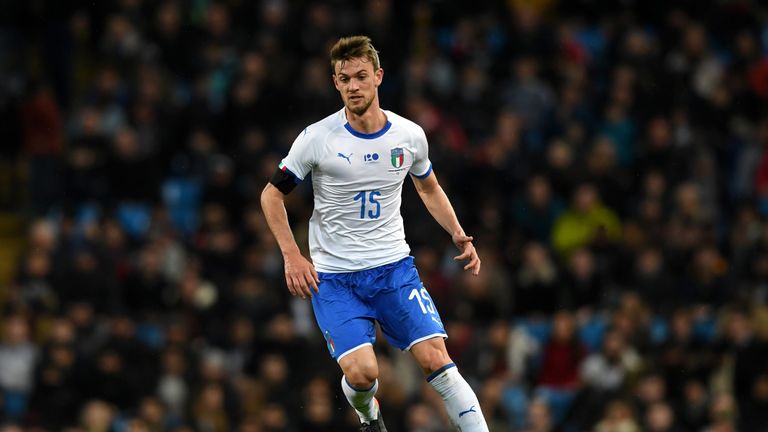 Daniele Rugani during the International Friendly between Argentina and Italy at Etihad Stadium on March 23, 2018