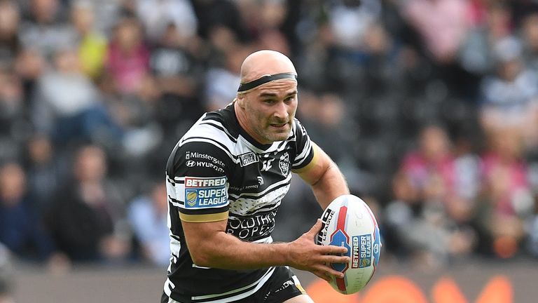 Picture by Anna Gowthorpe/SWpix.com - 16/06/2018 - Rugby League - Betfred Super League - Hull FC v Wigan Warriors - KC Stadium, Kingston upon Hull, England - Hull FC's Danny Houghton