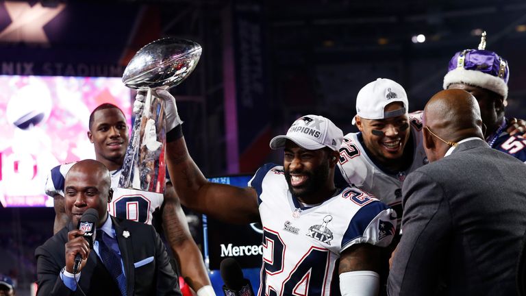 during Super Bowl XLIX at University of Phoenix Stadium on February 1, 2015 in Glendale, Arizona.