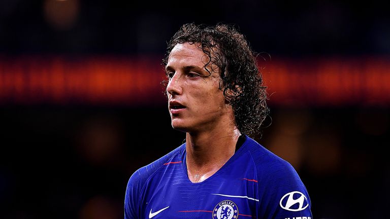 David Luiz during the international friendly between Chelsea FC and Perth Glory at Optus Stadium on July 23, 2018 in Perth, Australia.