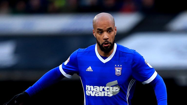 David McGoldrick of Ipswich Town during the Emirates FA Cup third round match between Ipswich Town and Sheffield United at Portman Road on January 6, 2018 in Ipswich, England. 