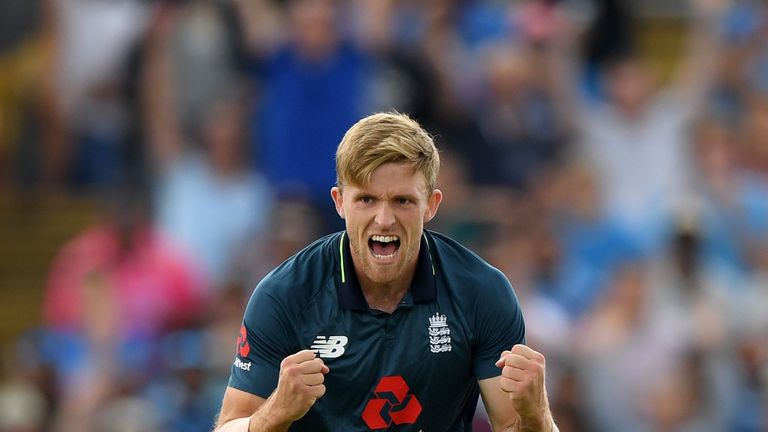 David Willey during 3rd ODI Royal London One Day match between England and India at Headingley on July 17, 2018 in Leeds, England.