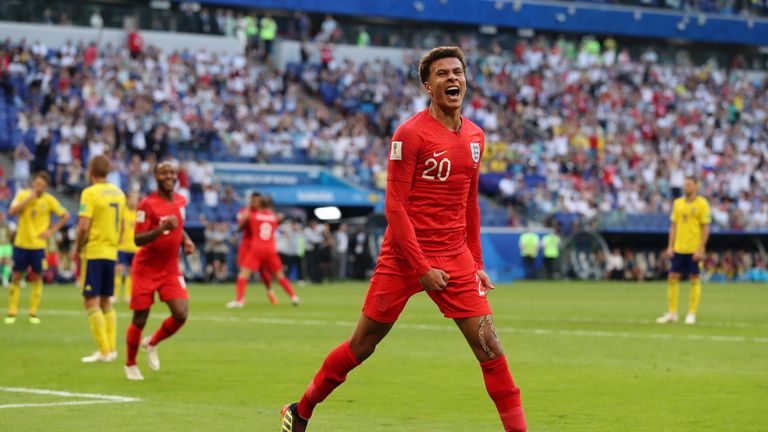  during the 2018 FIFA World Cup Russia Quarter Final match between Sweden and England at Samara Arena on July 7, 2018 in Samara, Russia.