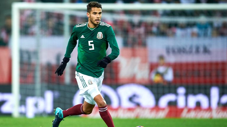 Diego Reyes in action for Mexico against Poland at the World Cup
