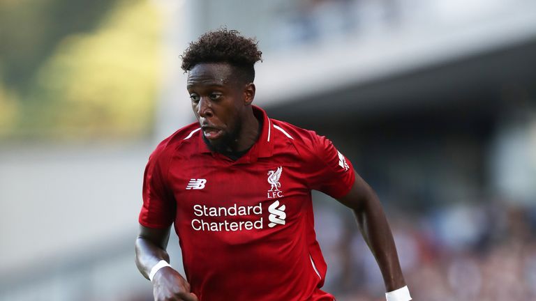 Divock Origi during the pre-season friendly between Blackburn Rovers and Liverpool at Ewood Park on July 19, 2018