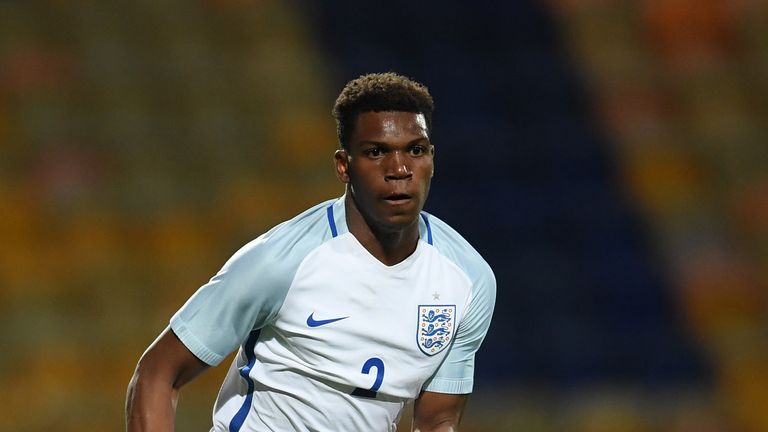 Dujon Sterling during the International match between England and Germany at One Call Stadium on September 5, 2017 in Mansfield, England.
