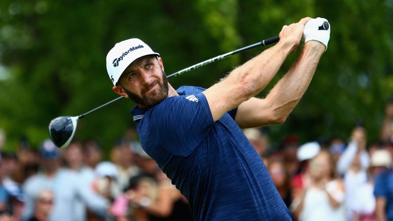 Dustin Johnson during the final round at the RBC Canadian Open at Glen Abbey Golf Club on July 29, 2018 in Oakville, Canada.