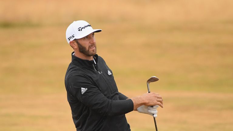 Dustin Johnson needed 13 shots to play the 18th hole over the two days