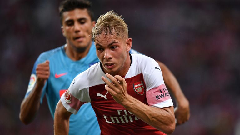 xxx during the International Champions Cup 2018 match between Club Atletico de Madrid and Arsenal at the National Stadium on July 26, 2018 in Singapore.