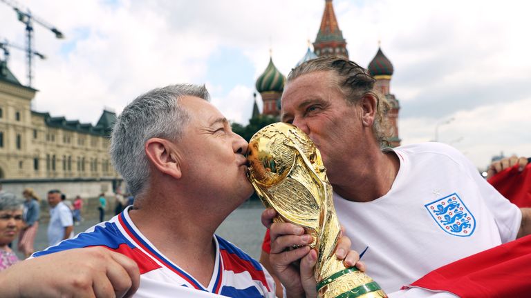 England fans in Moscow ahead of Croatia semi-final