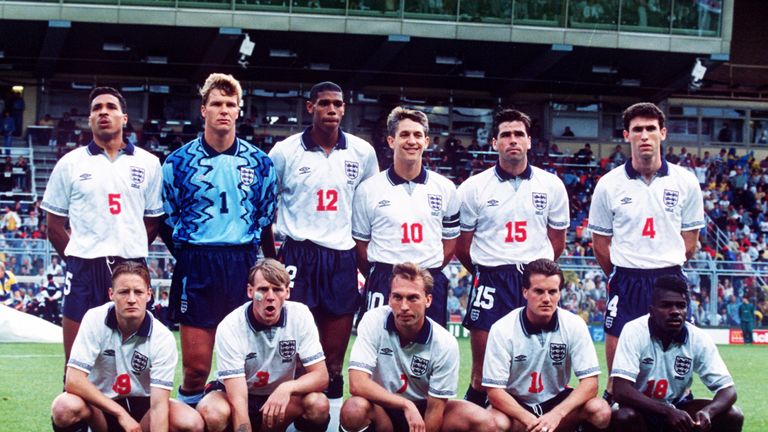 England team versus Sweden at Euro '92